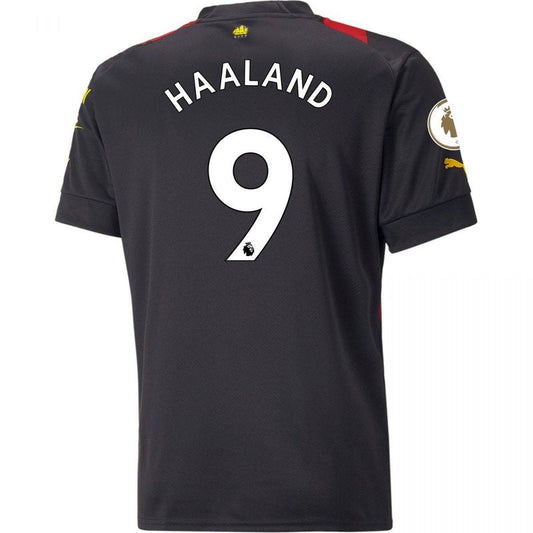 Camiseta de visitante Erling Haaland Manchester City 22/23 II - Versión para fanáticos