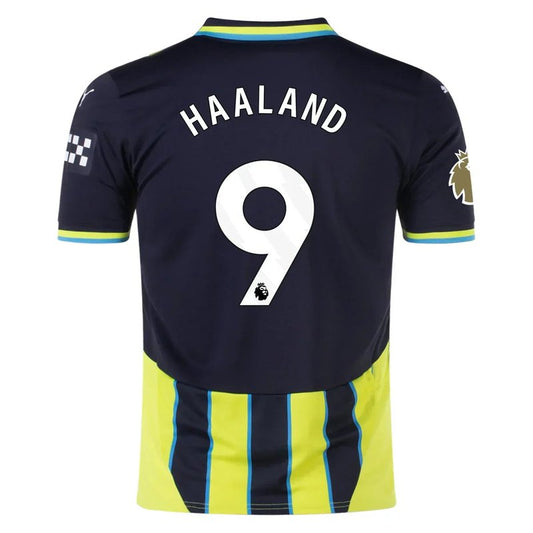 Camiseta de visitante Erling Haaland Manchester City 24/25 II - Versión para fanáticos