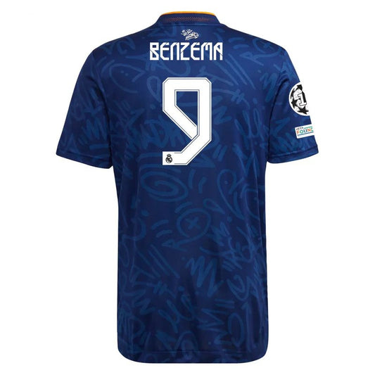 Camiseta de visitante de Karim Benzema del Real Madrid 21/22 II - Versión de jugador