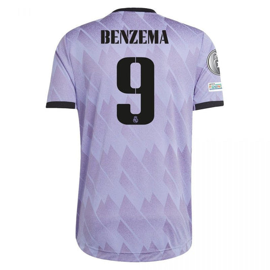 Camiseta visitante de Karim Benzema del Real Madrid 22/23 UCL II - Versión de jugador