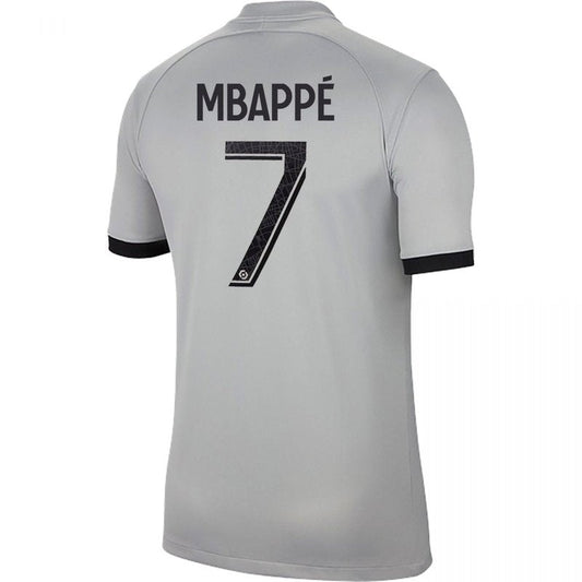 Camiseta visitante del Paris Saint-Germain (PSG) 22/23 II de Kylian Mbappé (versión para aficionados)