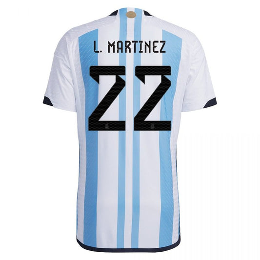 Lautaro Mart������������������nez Argentina 22/23 I Home Jersey - Player Version