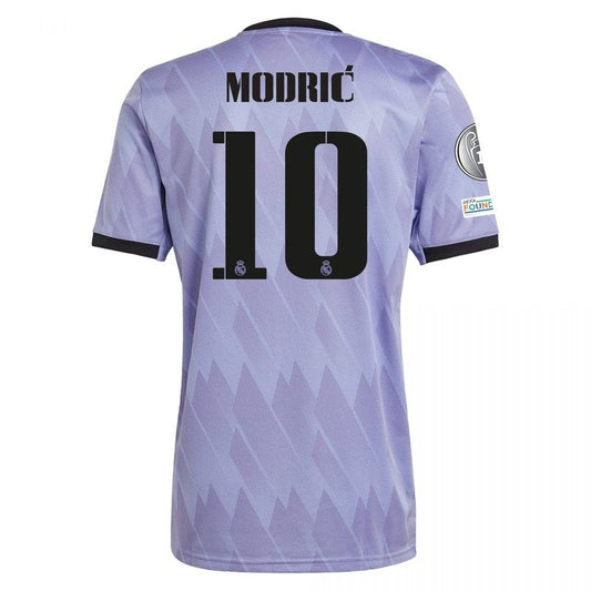 Camiseta visitante del Real Madrid UCL II 22/23 de Luka Modri - Versión para aficionados