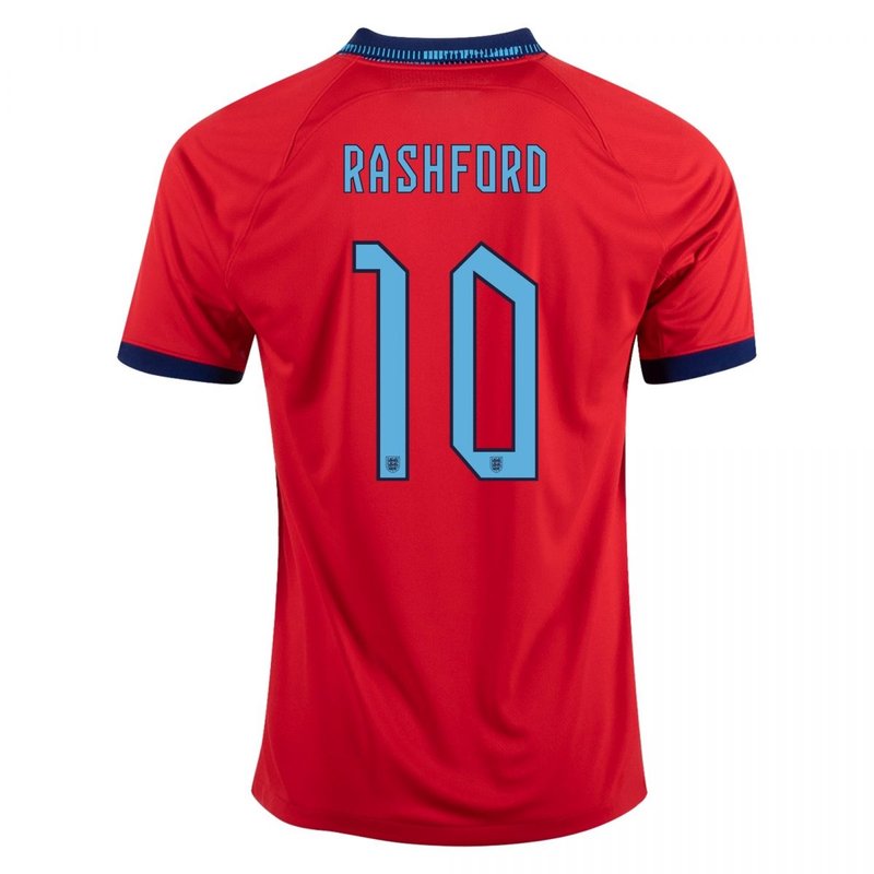 Camiseta de visitante Marcus Rashford Inglaterra 22/23 II - Versión para fanáticos