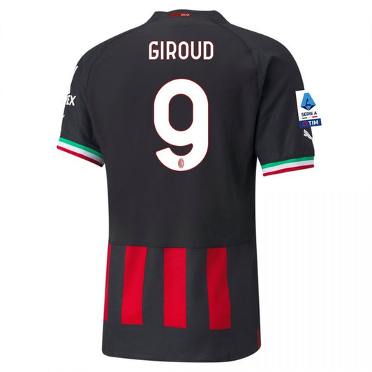 Camiseta de local de Olivier Giroud del AC Milan 22/23 (versión jugador)