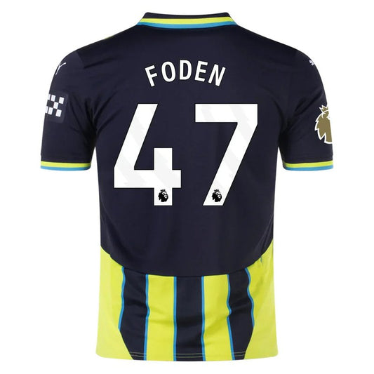 Camiseta de visitante de Phil Foden del Manchester City 24/25 II (versión para aficionados)