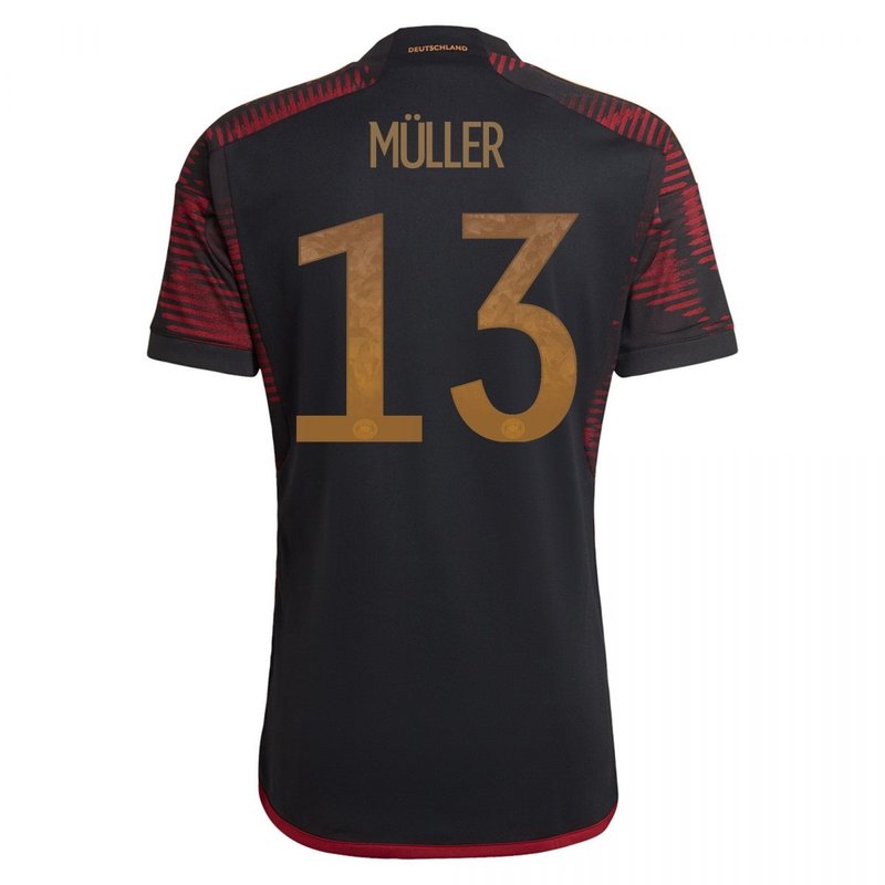 Camiseta de visitante de Thomas Müller Alemania 22/23 II - Versión para aficionados