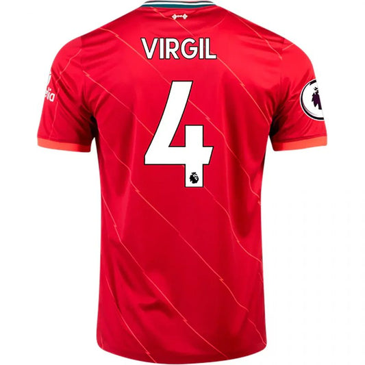 Camiseta local Virgil van Dijk del Liverpool FC 21/22 (versión para aficionados)